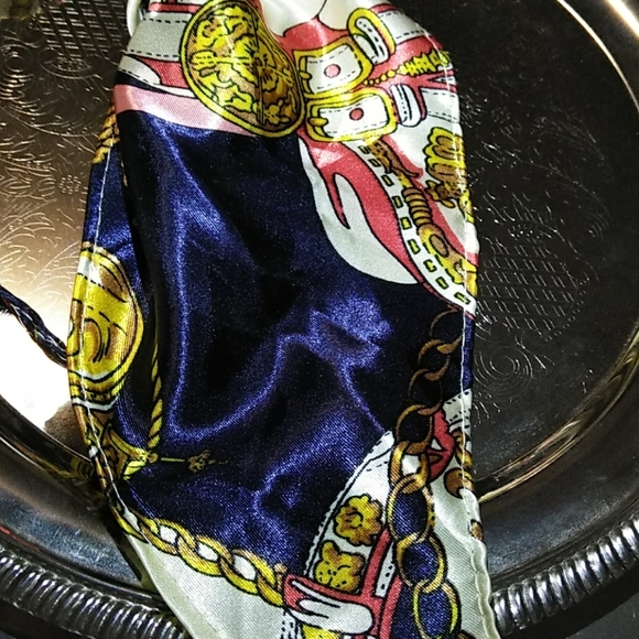 🦁NEW CHIC PRINT SATINY MOCK HAIR SCARF - Picture 3 of 6